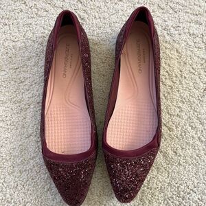 Cole Haan Red Glitter Flats size 7